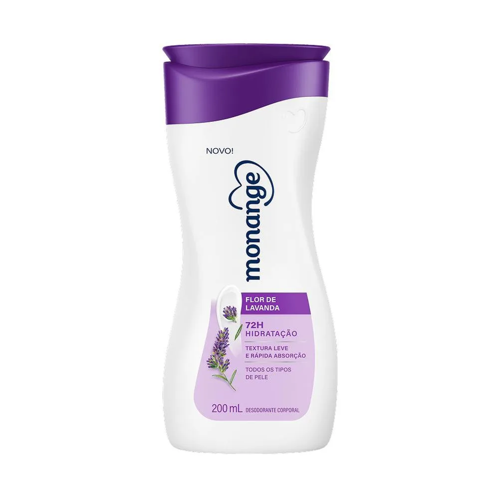 Hidratante Desodorante Monange Hidratação Nutritiva Flor de Lavanda 200ml