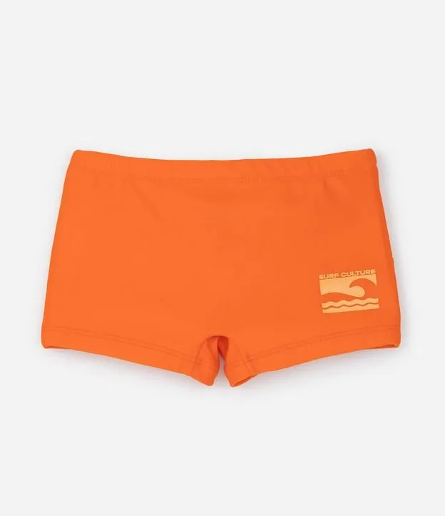 Sunga Boxer Infantil com Etiqueta de Ondinha - Tam 5 a 14 Anos
