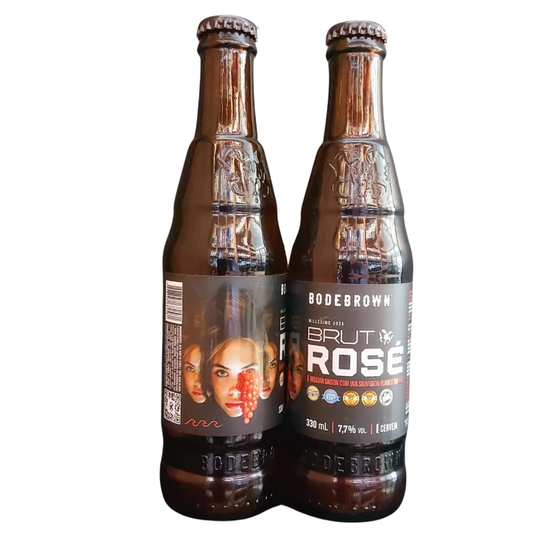 Cerveja Bodebrown Brut Rosé Belgian Saison com Uva Sauvignon Blanc e Tannat 330 ml