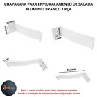Chapa Guia Envidracamento De Sacada Aluminio Branco