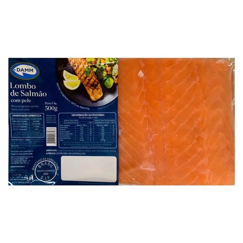 Lombo de Salmão Premium Damm Pacote 500g