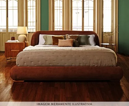 Cama Lumie Veludo Soft Tijolo