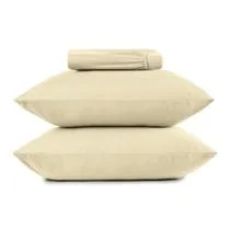 Jogo de Cama Queen Altenburg Malha Fio Penteado Bege Noale