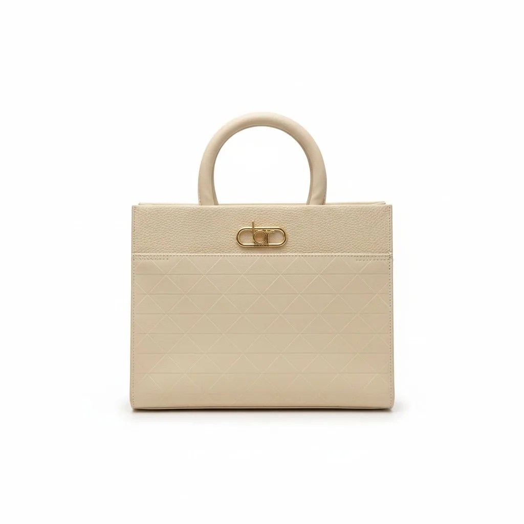 Bolsa Beira Rio Matelasse Creme Alca Dupla Essencial