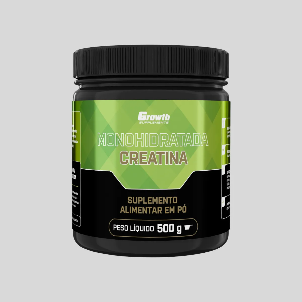 Creatina Monohidratada 500g Growth Supplements - Sem Sabor