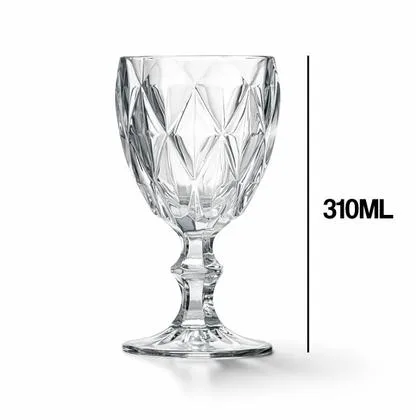 Jogo Taças Transparentes 6 Unidades Cristal Suco Agua Vidro Transparência Impecável