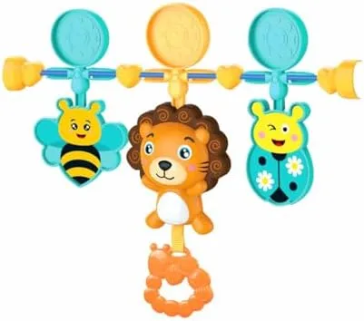 Maxibaby Cadeira de Descanso e Balanco Funtime Leão, Cinto 3 Pontos, (Até 18 kgs), Multicolorida