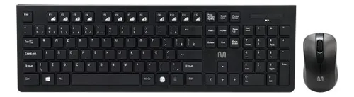 Combo Teclado E Mouse Sem Fio Multimídia Usb Preto Tc212