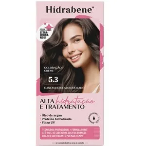 Tinta De Cabelo Hidrabene Castanho Claro Dourado 5.3