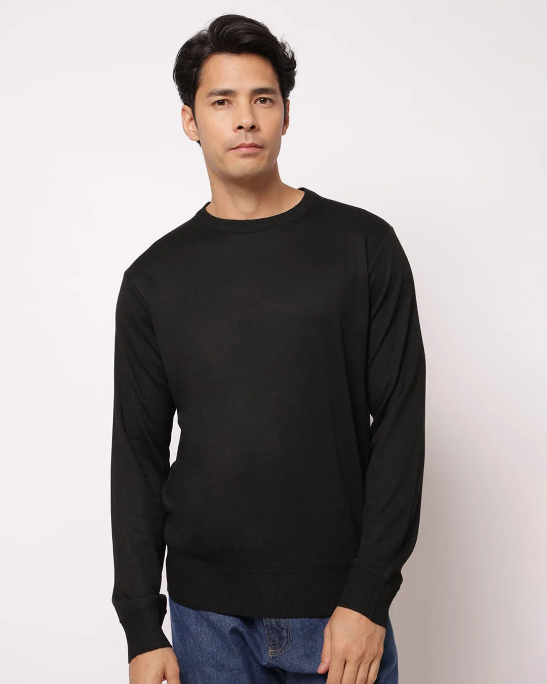 Suéter Masculino Tricô Básico Preto