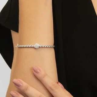 Pulseira Icona em Ouro Branco com Diamantes, 0,15ct