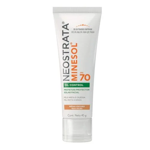 Protetor Solar Facial Neostrata FPS 70 Minesol Oil Control Pele Morena Mais 40g - Drogarias Pacheco