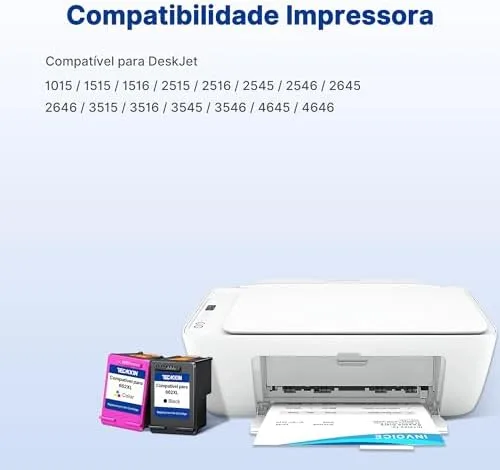 TECKKIN Cartucho de Tinta Compatível para HP 662 662XL Compatível para HP Deskjet 1015 1515 2515 2516 2545 2546 2645 3515 4645 impressora (1 Preto, 1 Colorido)