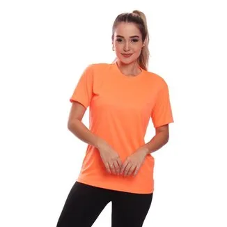 Camiseta Feminina Dry Proteção Solar UV Lisa Treino Academia Passeio Ciclismo