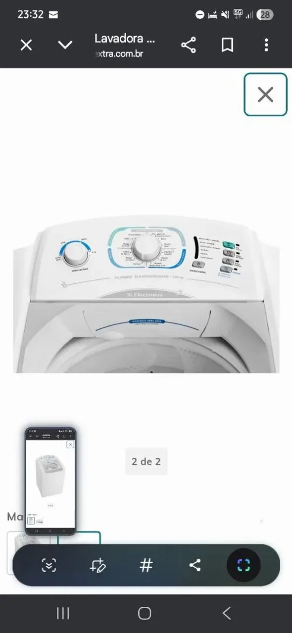 Máquina Eletrolux 12kg Lt12F Turbo