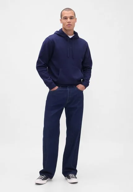 Blusa de Moletom Masculina GAP Logo Azul Marinho