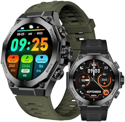 Relogio Inteligente AURAFIT Smartwatch Relógio Inteligente Masculino, com Tela AMOLED 3,6 cm, AI ChatGPT IP67 à Prova d'Água, Chamadas Bluetooth, 150+ Monitoramento Esportivo