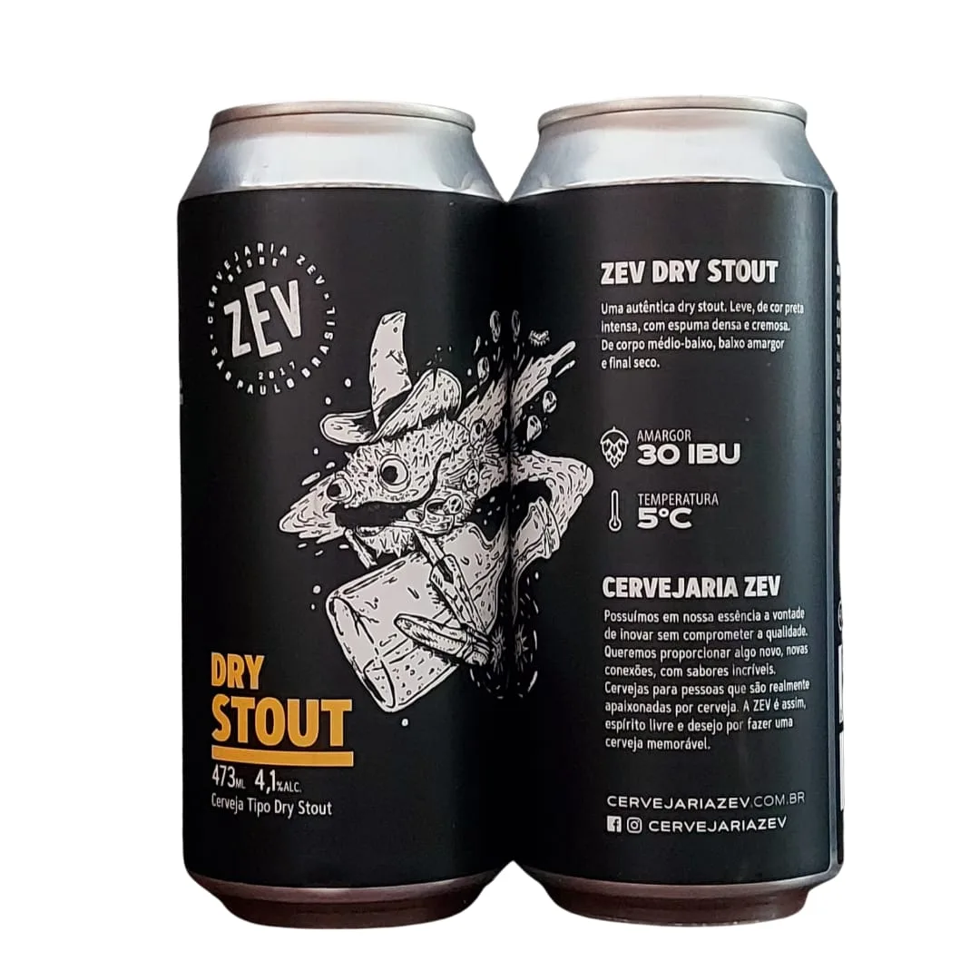 Cerveja ZEV Dry Stout 473 ml