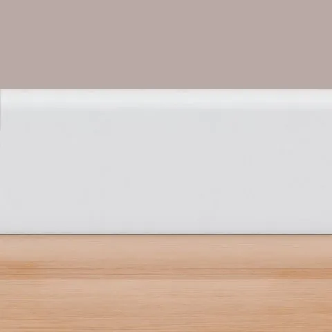 Rodapé PVC Edge Branco Boleado 10cmX13mmX2.00 M