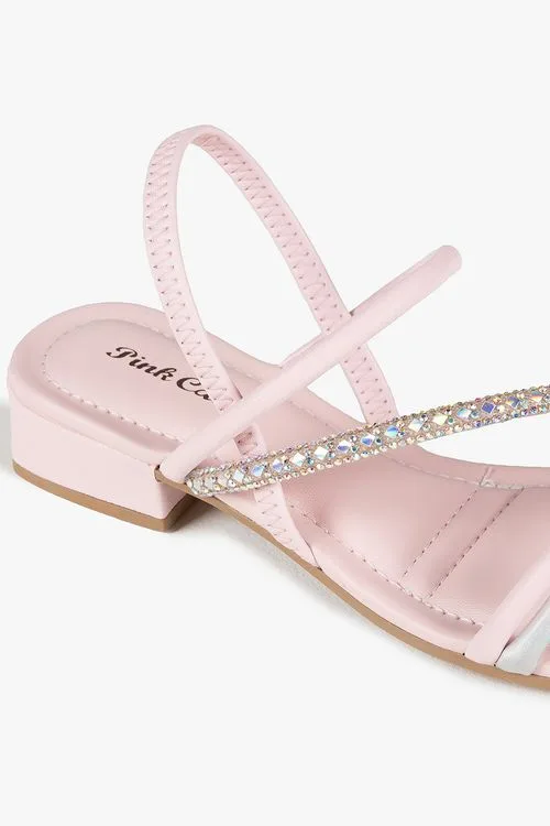 Sandália Infantil Salto Baixo Pink Cats Dakota Nica