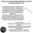 Chapa Guia Envidracamento De Sacada Aluminio Branco