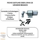Fecho Trinco Gatilho 3560 Janela Portas Aluminio Branco Udinese