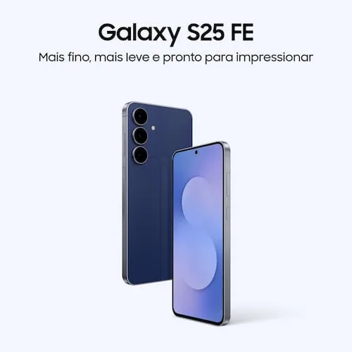 Smartphone Samsung Galaxy S25 FE 5G Tela 6,7” AMOLED 128GB 8GB RAM Câmera 50MP JetBlack