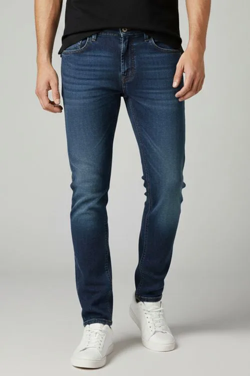 Calça Jeans Slim Masculina Fresh Five Polo Wear Jeans Escuro