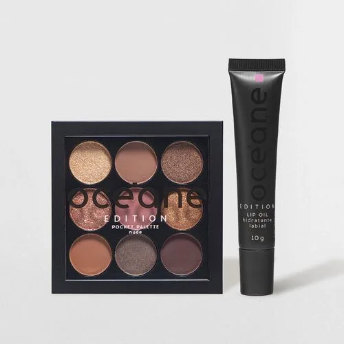 Kit Paleta de Sombras Pocket Nude + Hidratante Labial Magenta Lip Oil Océane Edition (2 Produtos) - Drogarias Pacheco
