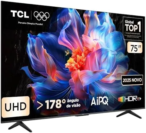 Smart TV 75" TCL 4K UHD LED HVA Google TV 75P6K 2025