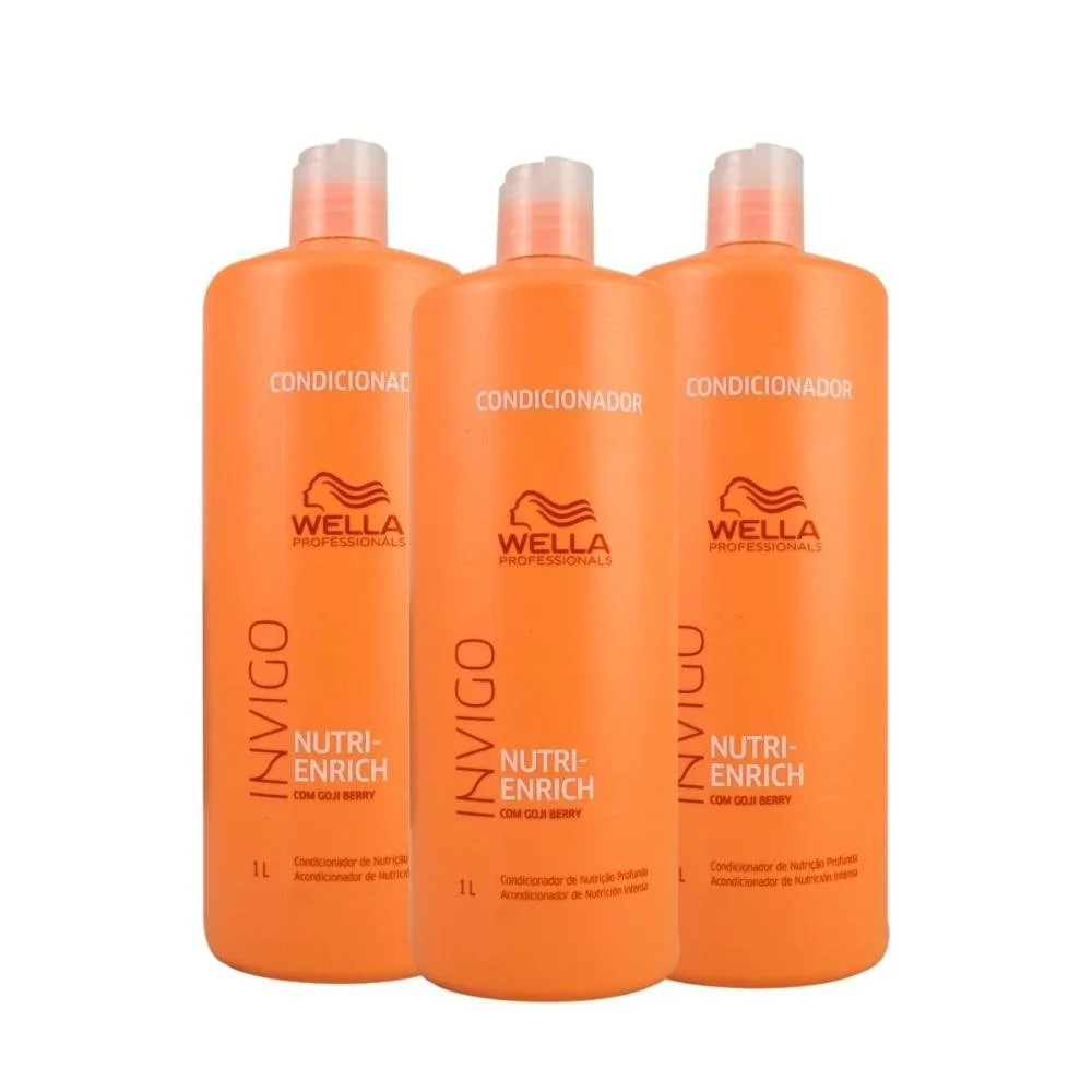 Kit Wella Invigo Nutri-Enrich 3 Condicionador 1 Litro