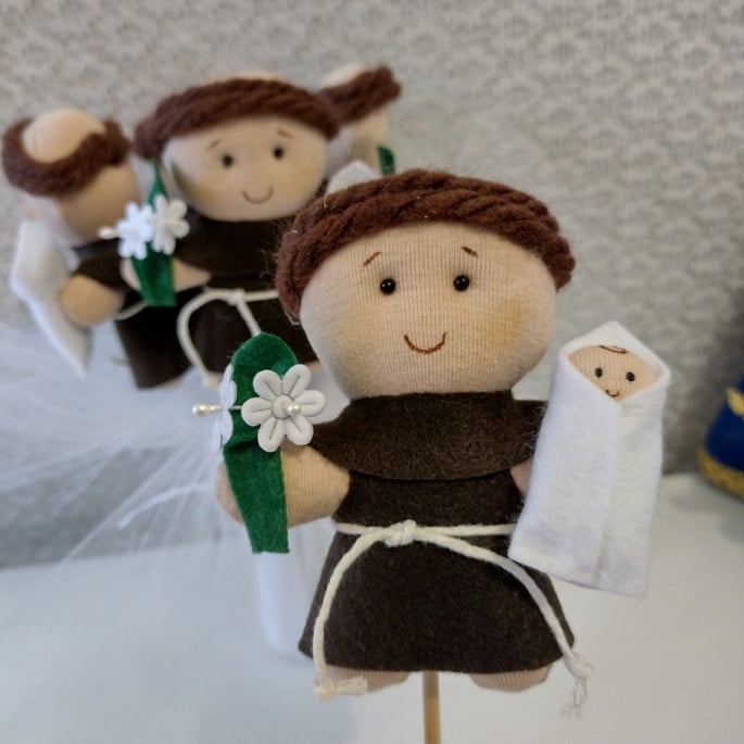 Buquê de Santo Antônio 5 Santinhos-buque Casamento