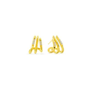 Brinco Selina em Ouro Amarelo 18k com Diamantes 1 ct