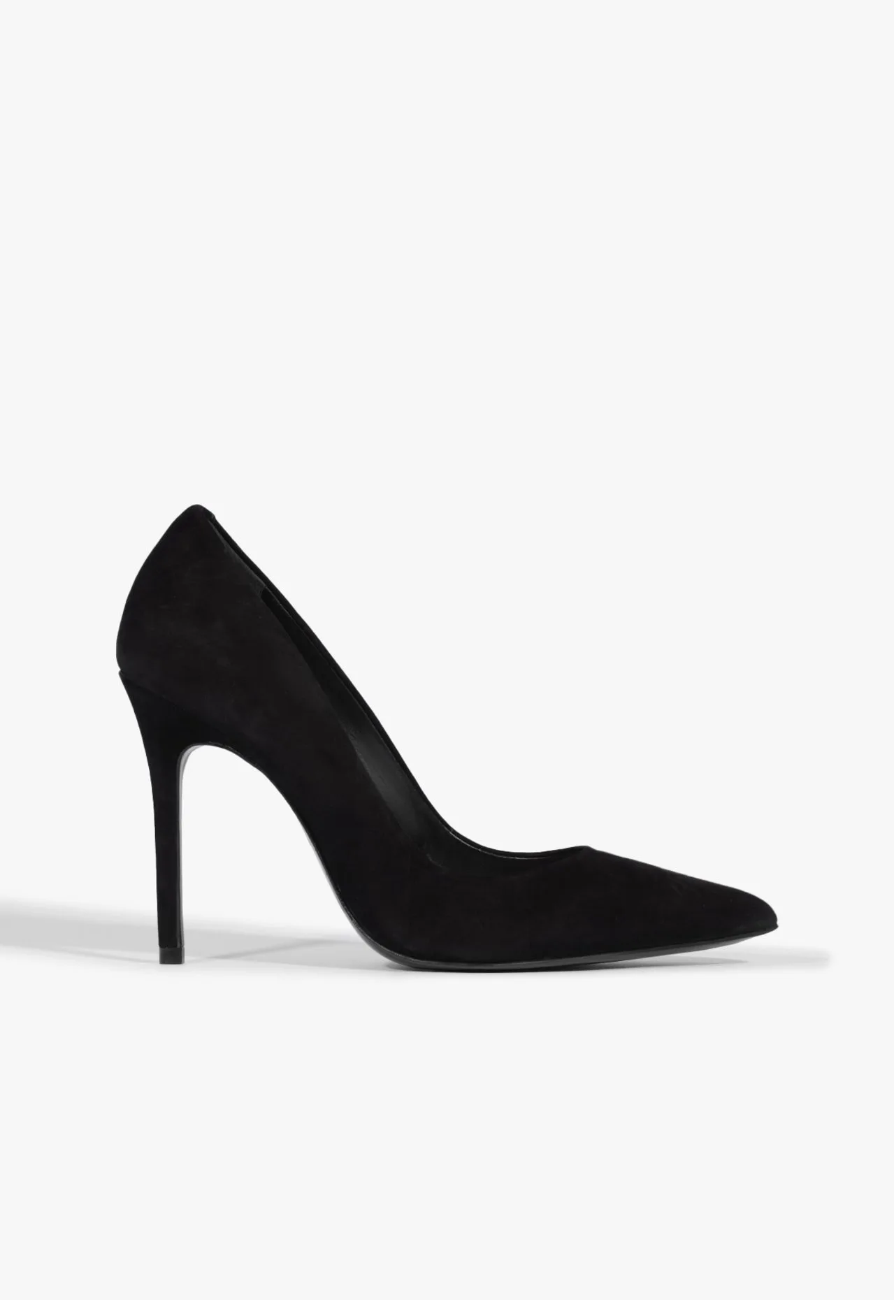 Sapato Scarpin Salto Fino Camurça Preto