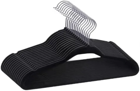 Kit 30 Cabides de Veludo 360° Antideslizante Kit Cabide para Roupas Camiseta Calça