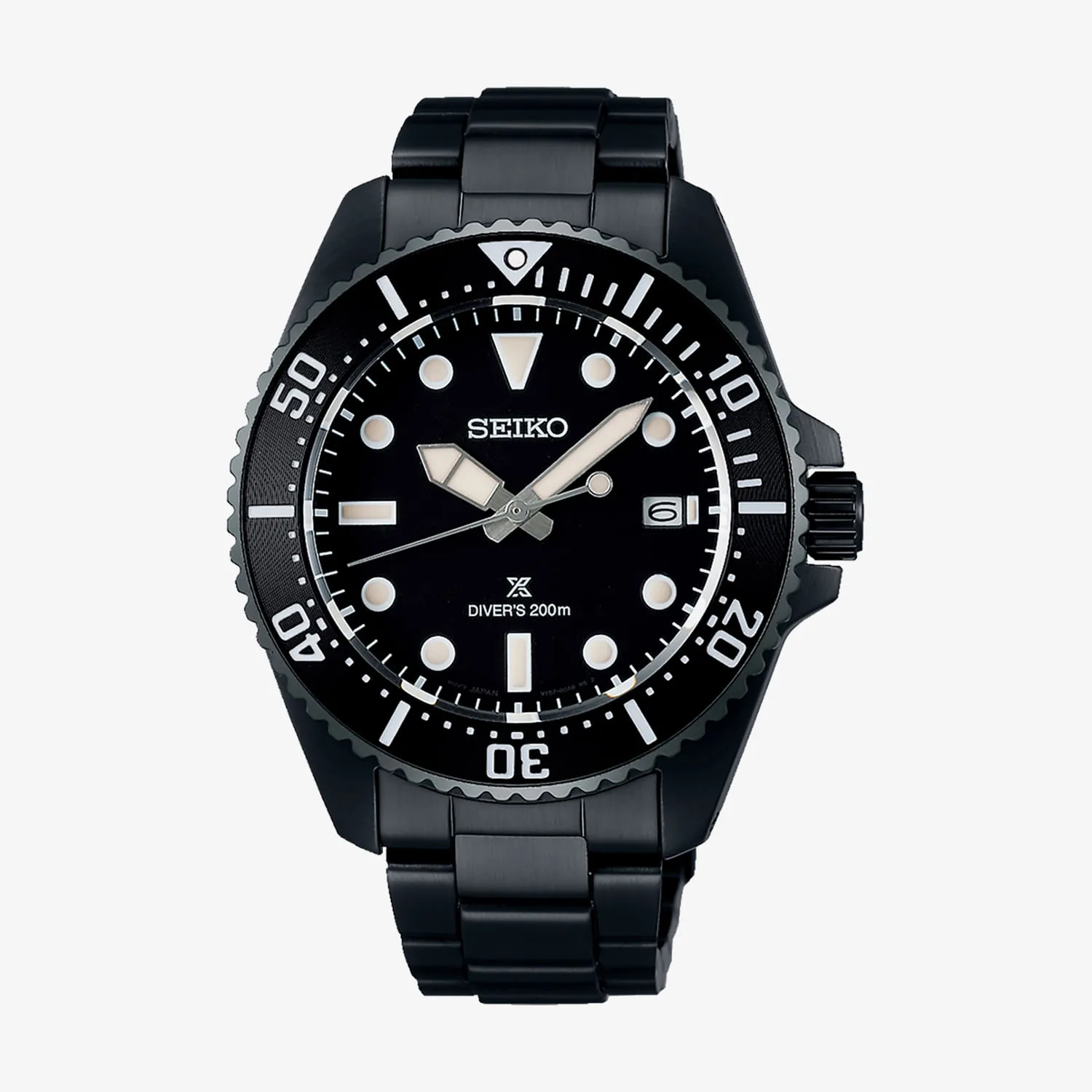 Relógio Seiko Prospex Solar Diver em Aço Preto e Lente de Safira SNE599P1