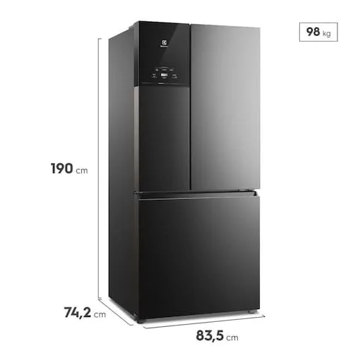 Geladeira Electrolux Multidoor Efficient Com Autosense e Inverter 590 l Black Inox Look (IM8B) - 220V