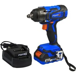 Chave de Impacto 1/2 Pol 350Nm 20V 2Ah Intercambiável Velocidade Variável e Reversível com Carregador Rápido FORTGPRO-FG3027XS1