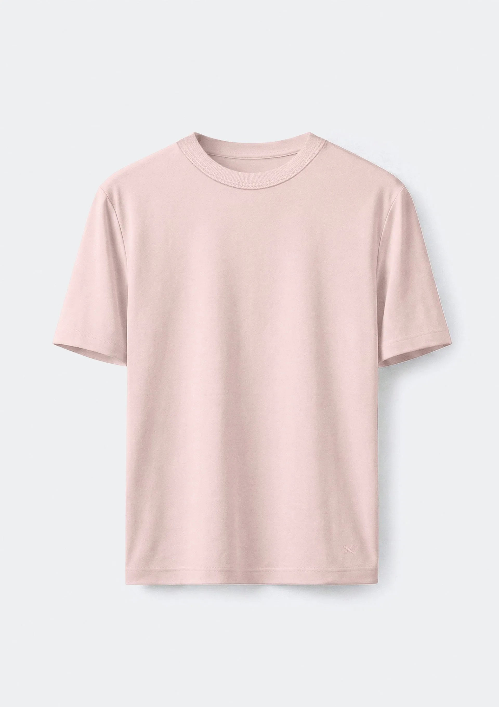 Camiseta Feminina Slim Em Algodão - Rosa