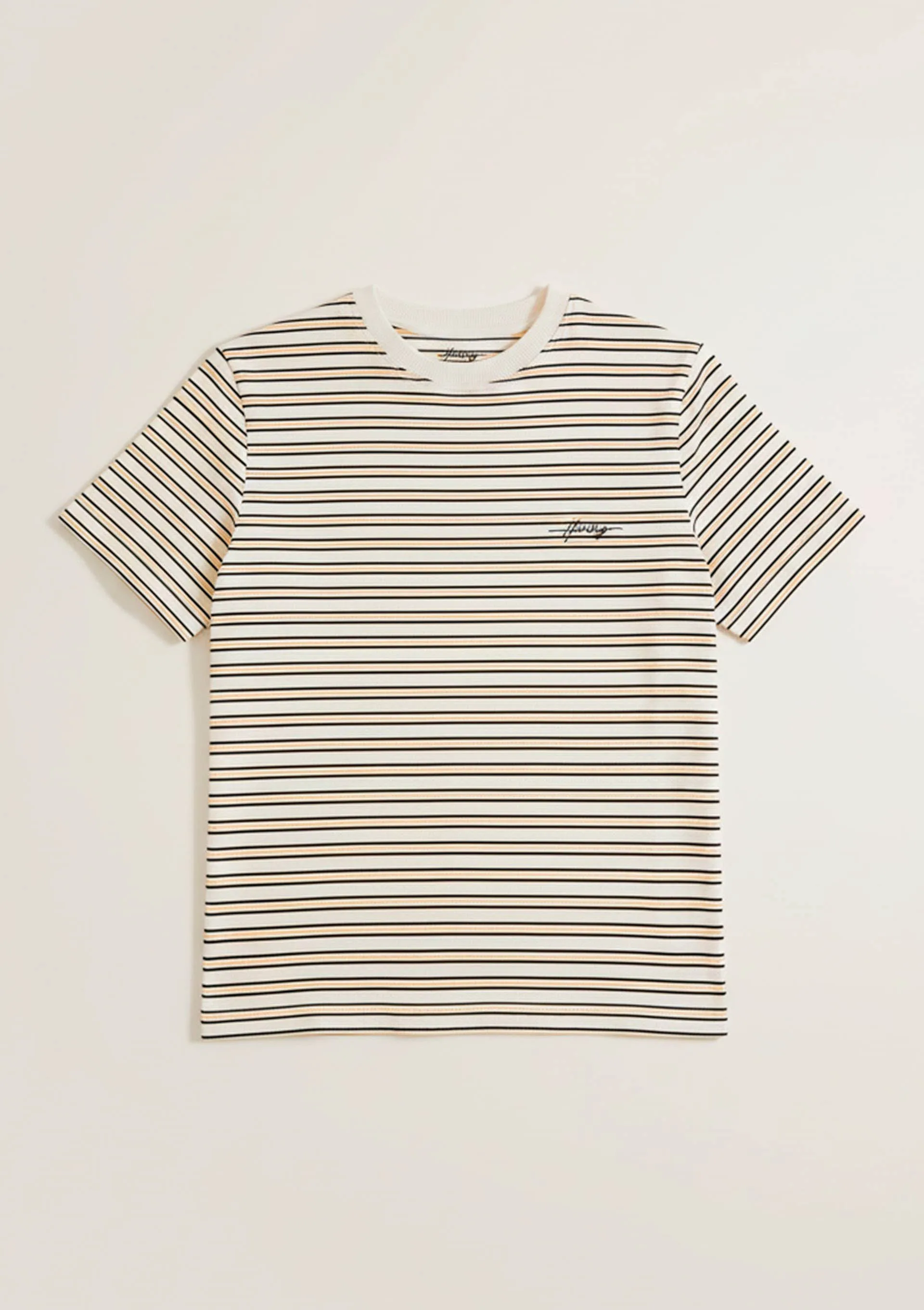 Camiseta Feminina Manga Curta Listrada - Off white