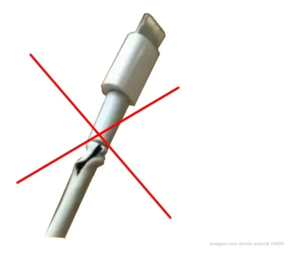 Protetor Cabo Preto Carreg Apple Iphone, Ipad 5 5c 5s 6  7 8