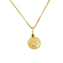 Pingente de Ouro Medalhão Religiosos Agnus Dei - PG1441