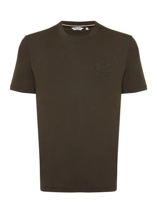 Camiseta Comfort Fit Brasão Bordado Masculina Individual