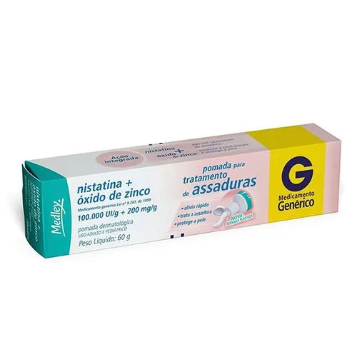 Pomada para Assaduras Nistatina + Óxido de Zinco Medley 60g