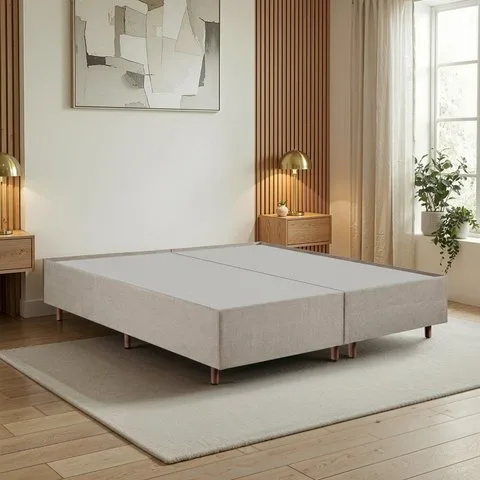 Cama Box King em Madeira Eucalipto Base Resistente e Durável Santorini Realeza Espresso Móveis
