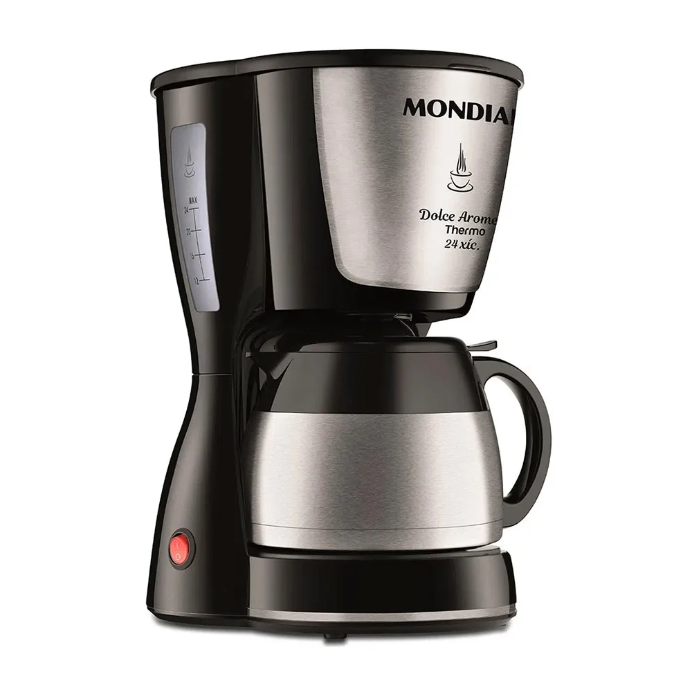 Cafeteira Elétrica 24 Cafés C-33JT Mondial - Preto/Inox