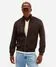jaqueta bomber em suede marrom