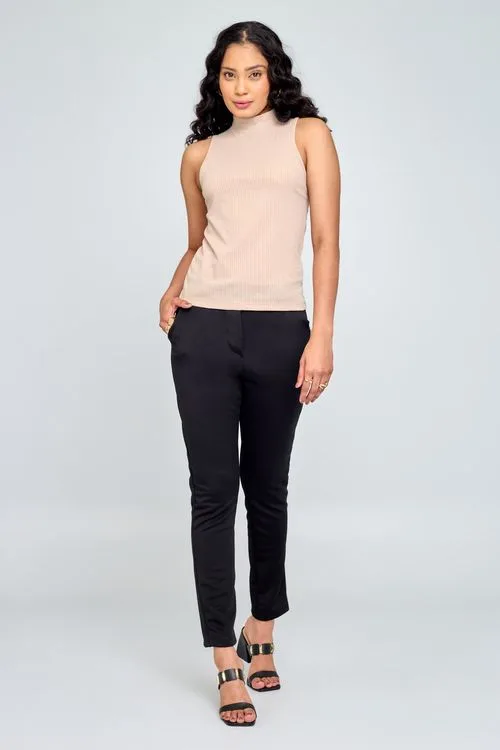 Calça Feminina Alfaiataria Slim Preta