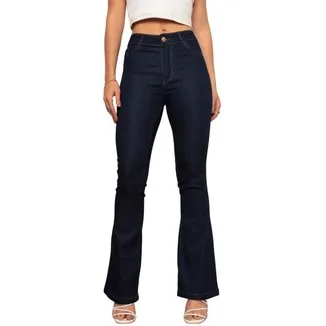 Calça Jeans Sk Jeans Flare Lavagem Escura Feminina