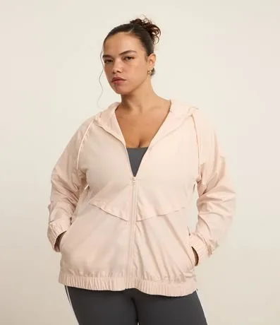 Jaqueta Corta-Vento Esportiva com Capuz Curve & Plus Size